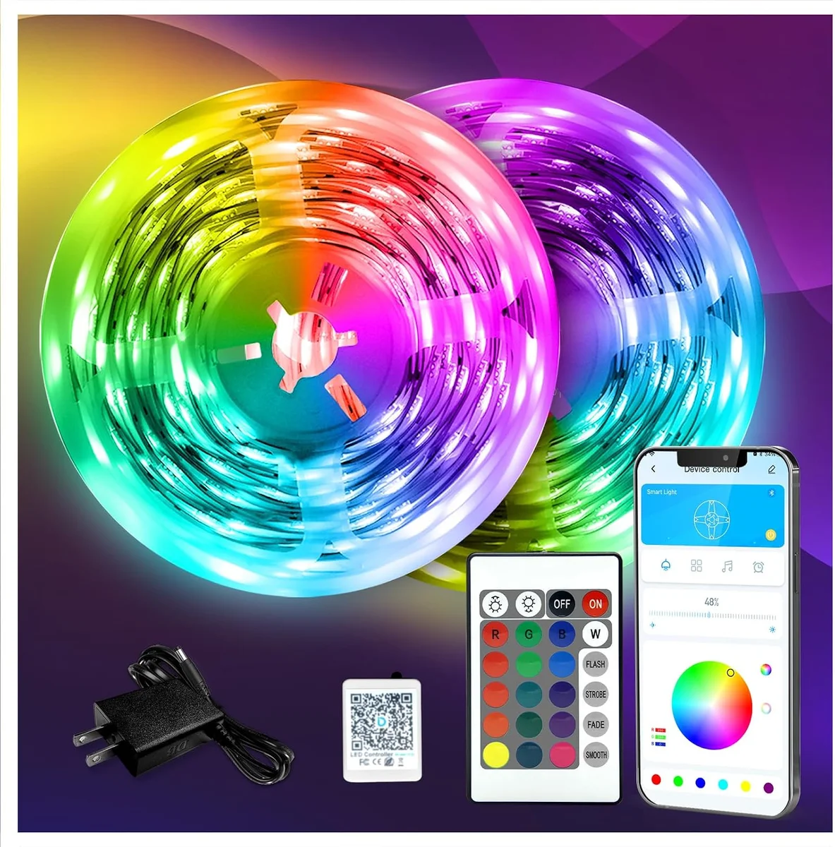 LED Strip Lights, 130 ft